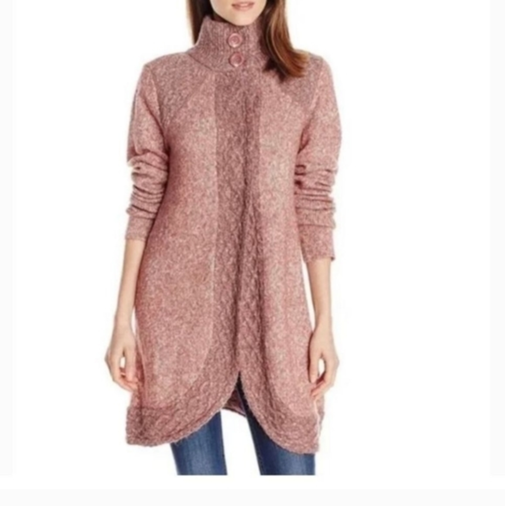 Prana Angelica Long Duster Cardigan Small‎ . Color is a  shade of pink